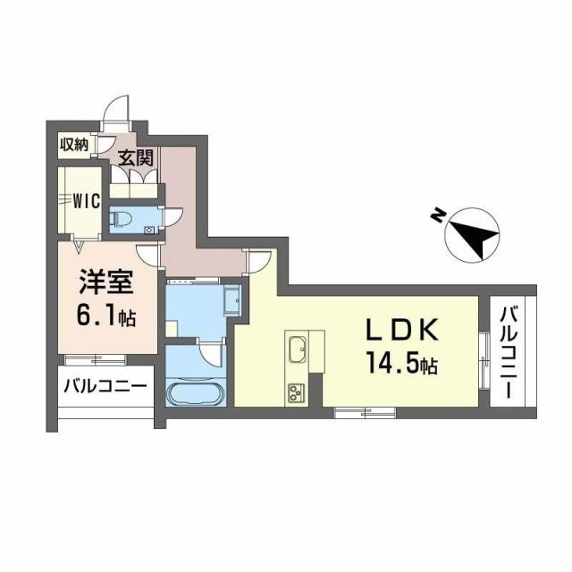 ベレオ西新町の間取り