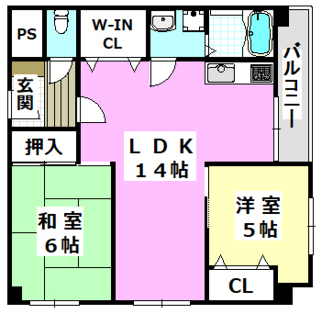 摂津市正雀のマンションの間取り