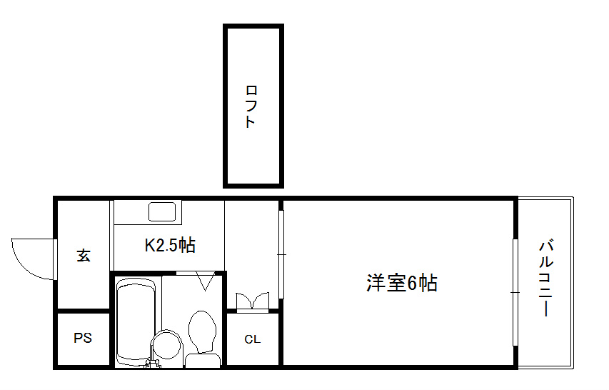 京都市東山区今熊野阿弥陀ケ峯町のマンションの間取り