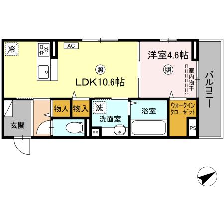 広島市安佐南区大町西のアパートの間取り