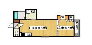 加古川市平岡町新在家のアパートの間取り