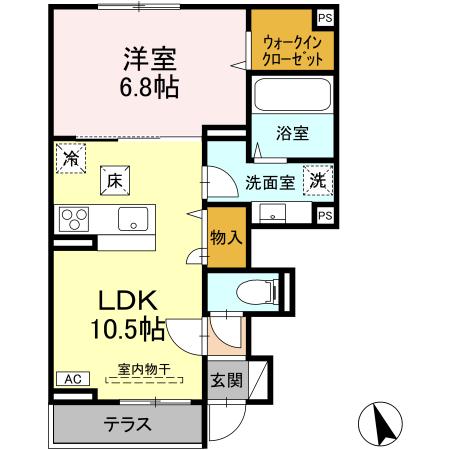 東村山市久米川町のアパートの間取り