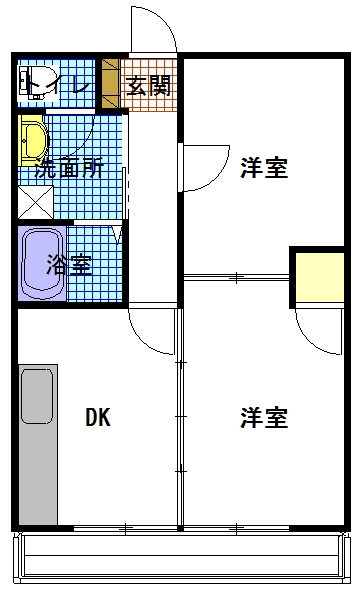 ひたちなか市大字高場のマンションの間取り