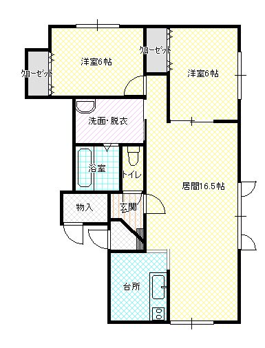 ハスコートたかすIIの間取り