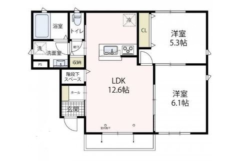 横浜市鶴見区向井町のマンションの間取り