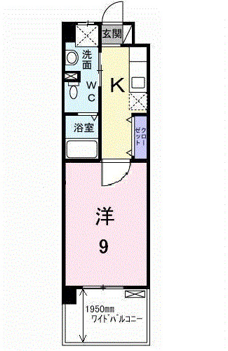 高松市上天神町のマンションの間取り