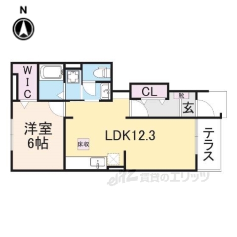 【橿原市東坊城町のアパートの間取り】