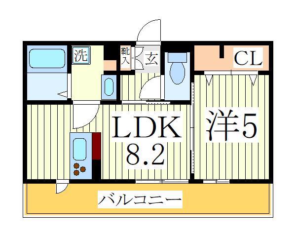 我孫子市天王台のアパートの間取り