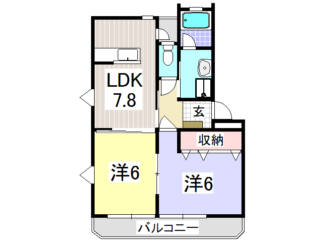 カクサン可美タウンAの間取り