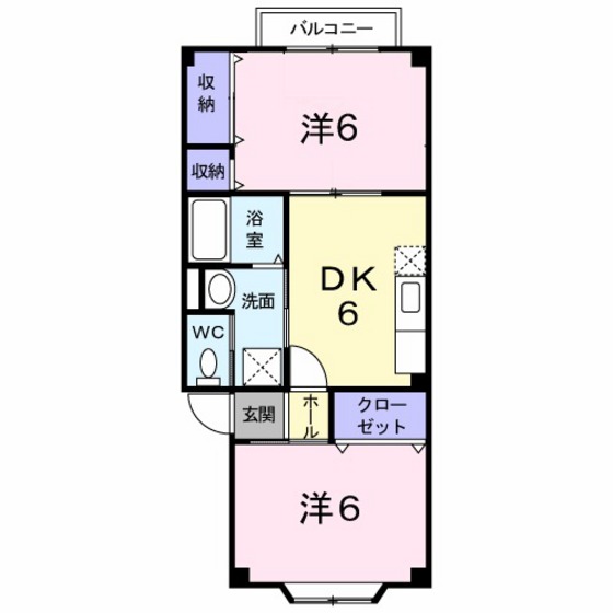 サンセール秋２号館の間取り