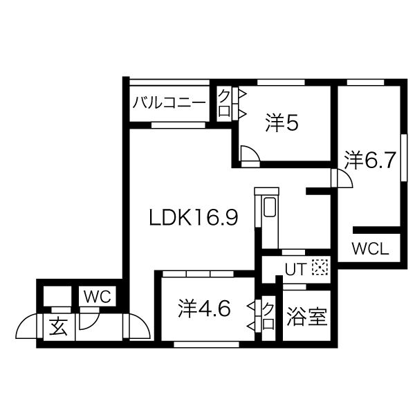 CreaResidence発寒南の間取り