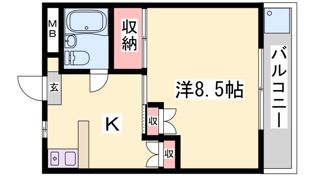 赤穂郡上郡町高田台のアパートの間取り