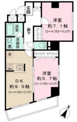 文京区白山のマンションの間取り