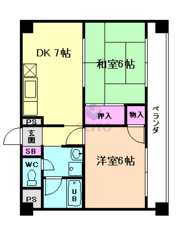 ハイツ曽根東の間取り