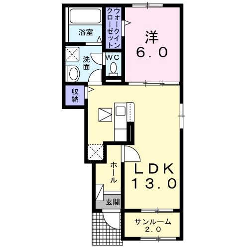 ベラルーチェ　ラフテルの間取り