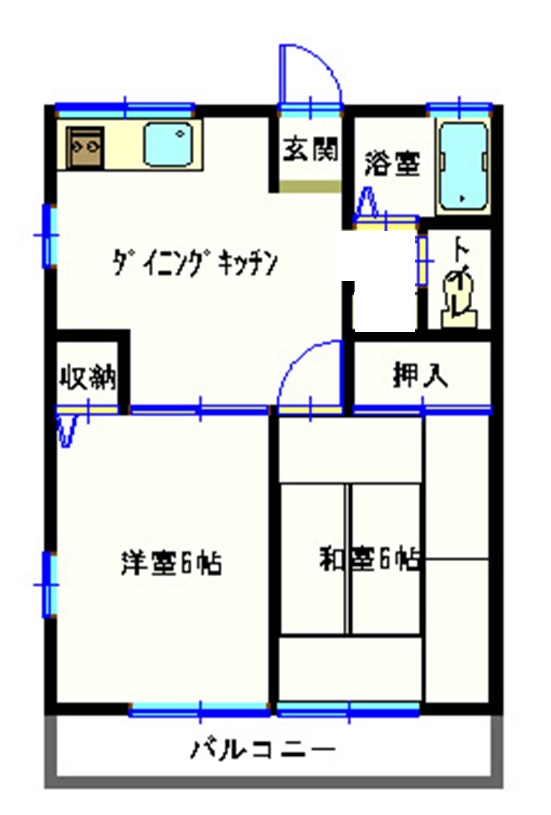 賀茂郡西伊豆町宇久須のアパートの間取り