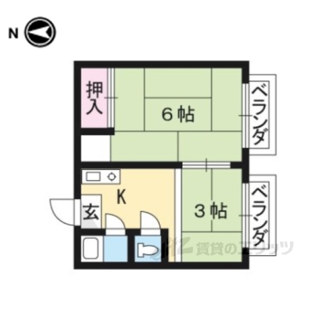 松扇荘１の間取り