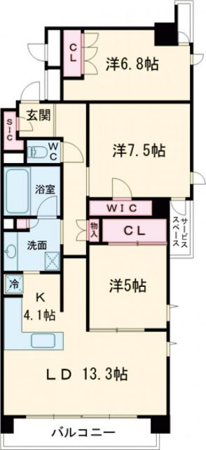 ジオ茨木西中条の間取り