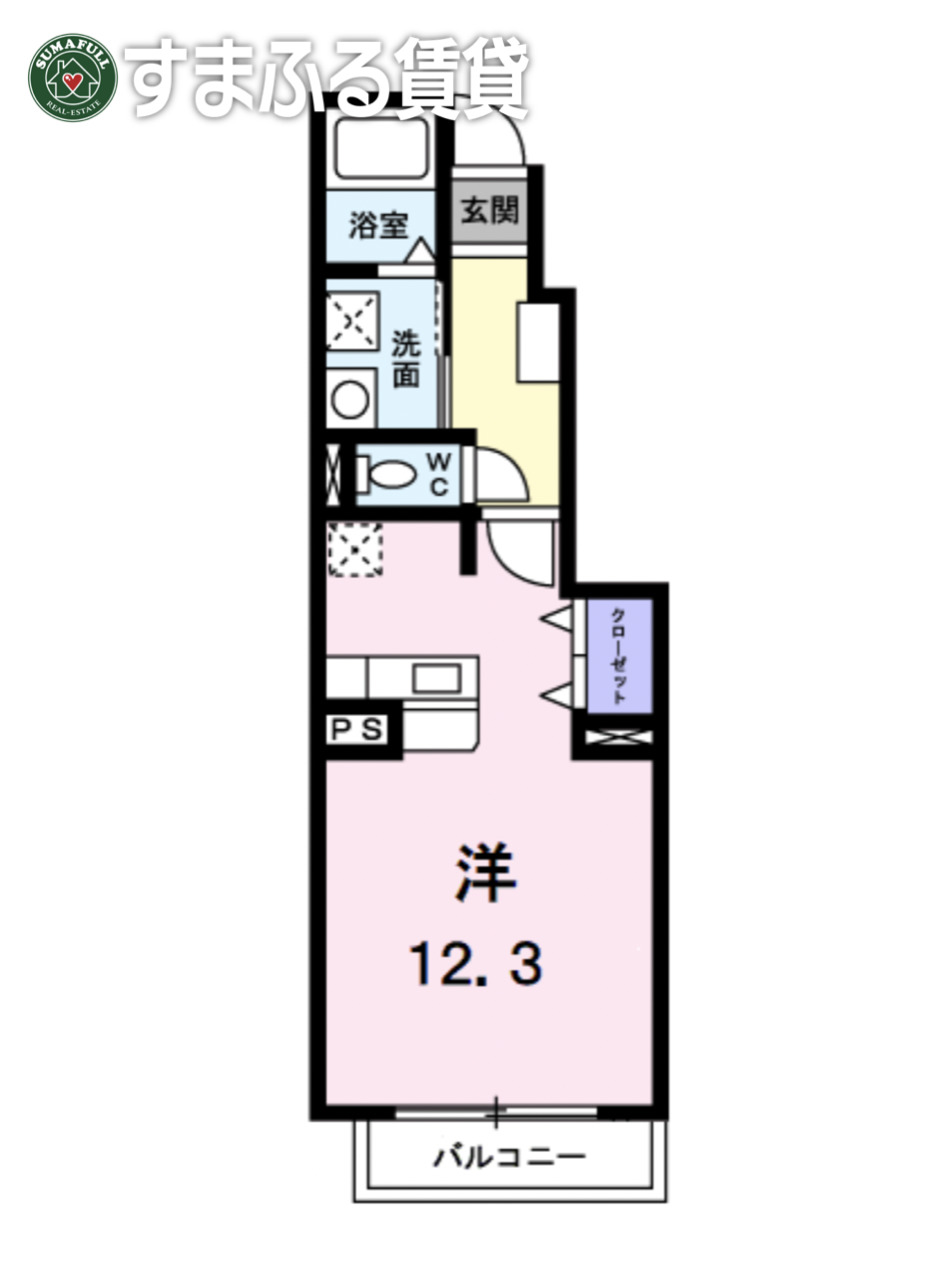 岡崎市森越町のアパートの間取り