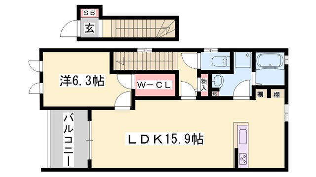 メゾンタカモト一番館の間取り