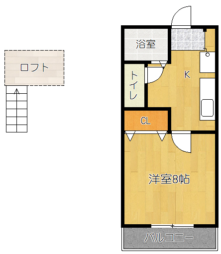 初期費用５万円台で入居可能！サンシャイン日本平の間取り