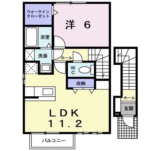 安城市安城町のアパートの間取り