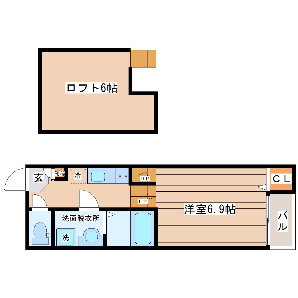 ハーモニーテラス卸町sta.の間取り