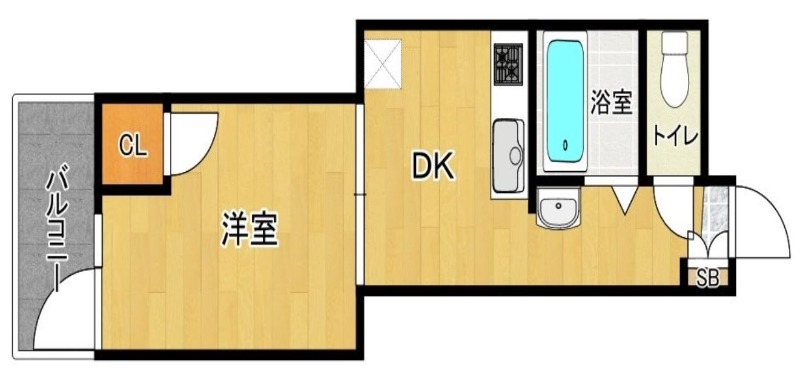 福岡市西区小戸のアパートの間取り