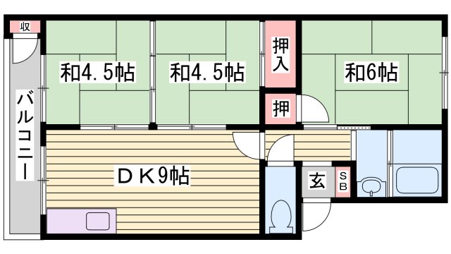 垂水農住7号棟の間取り