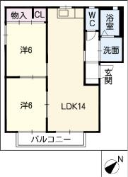 グレイス　B棟の間取り