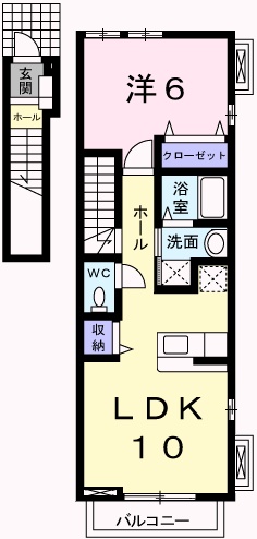 姫路市白浜町寺家のアパートの間取り