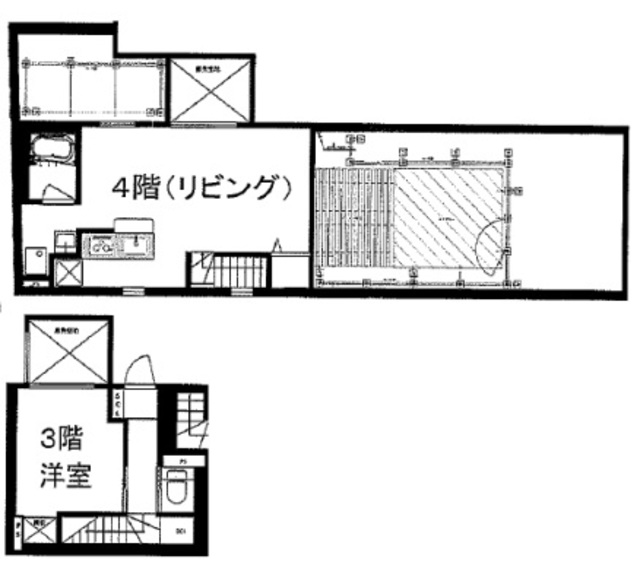 世田谷区若林のマンションの間取り