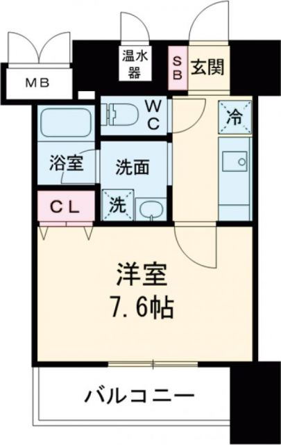 神戸市中央区北長狭通のマンションの間取り