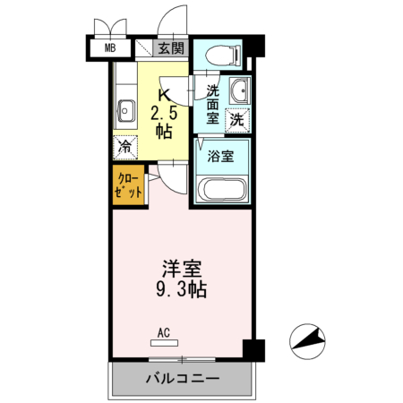 八王子市兵衛のマンションの間取り