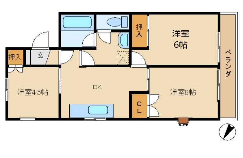 フラワーマンションの間取り