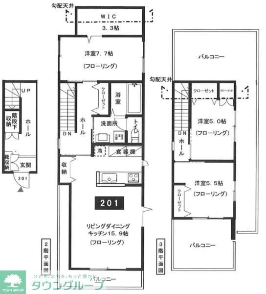 世田谷区祖師谷のマンションの間取り