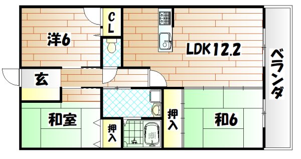 アプローズ戸畑駅参番館の間取り