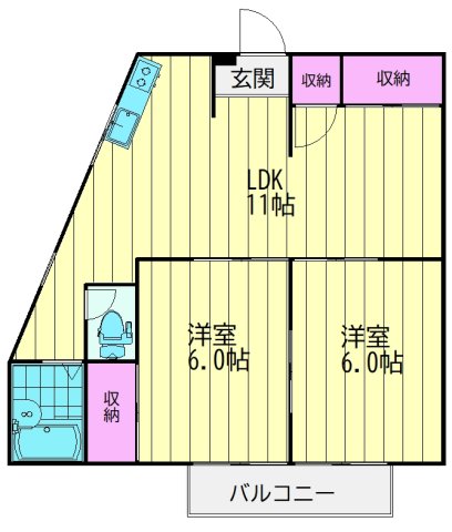 シントミプラザ綾瀬の間取り