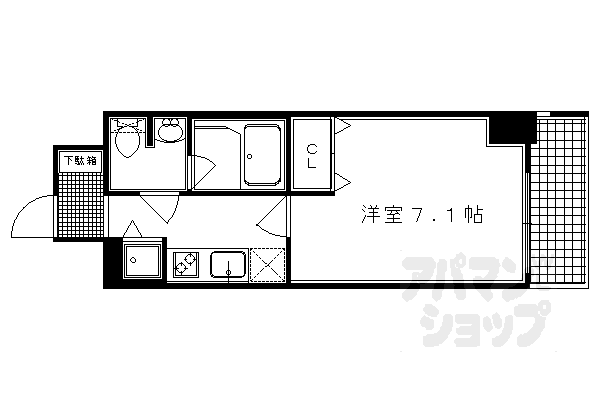 アスヴェル京都河原町二条の間取り写真