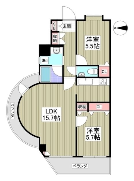 アエリア三軒茶屋の間取り写真