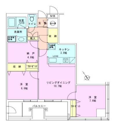 茅場町タワーレジデンスの間取り写真
