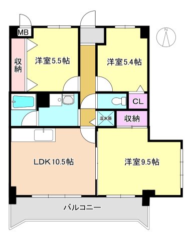 グランドール園田 401の間取り写真