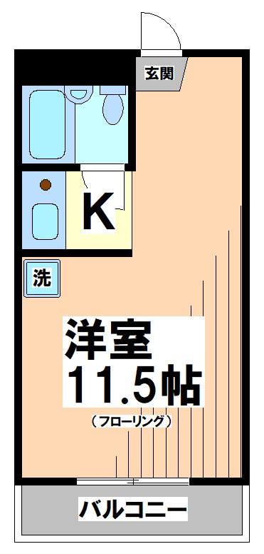 京王線 下高井戸駅 徒歩9分 2階建 築51年の間取り写真