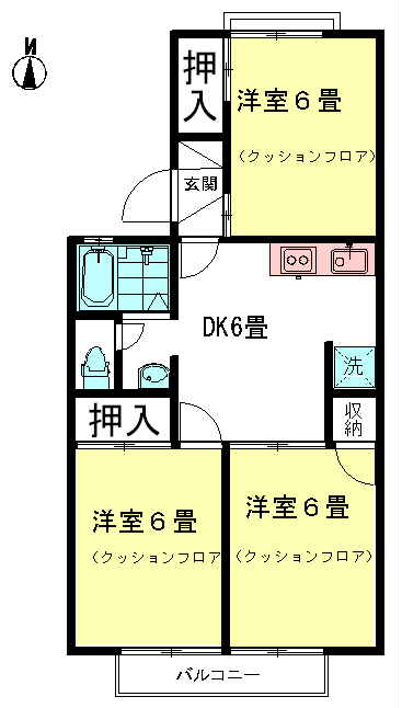 セゾンセジュールCの間取り