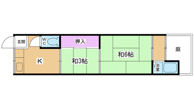 香芝市狐井のアパートの間取り