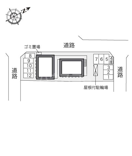 【レオパレスドナヴィータの駐車場】