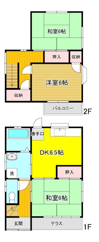 静岡県沼津市下香貫楊原（一戸建）の賃貸物件の間取り