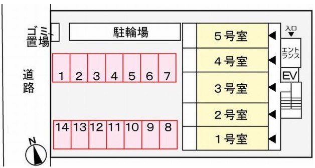 【姫路市船橋町のマンションの駐車場】