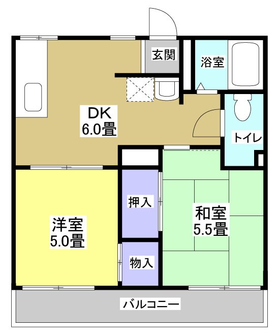 【サンハイツ駅南の間取り】