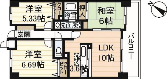 ハウスバーンフリート中山の間取り